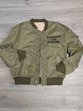 Reversible Assholes Live Forever Bomber Jacket